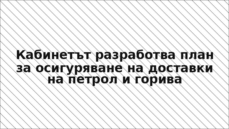 Кабинетът разработва план за осигуряване на доставки на петрол и горива