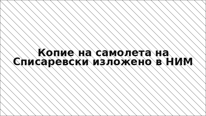 Копие на самолета на Списаревски изложено в НИМ