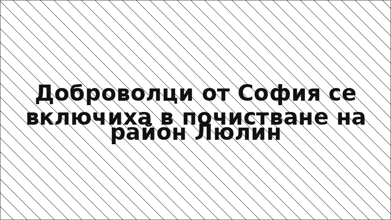 Доброволци от София се включиха в почистване на район Люлин
