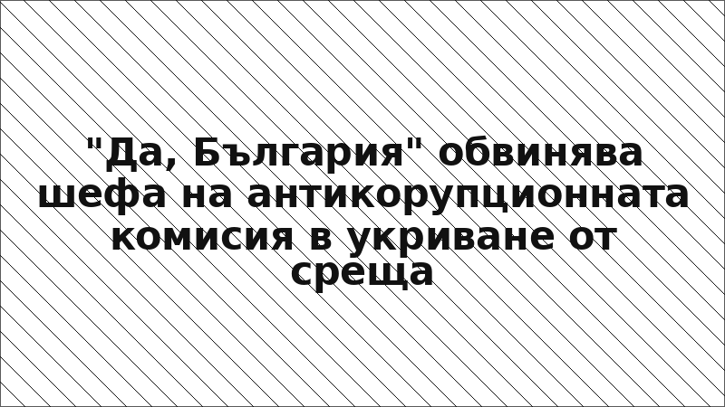 "Да, България" обвинява шефа на антикорупционната комисия в укриване от среща