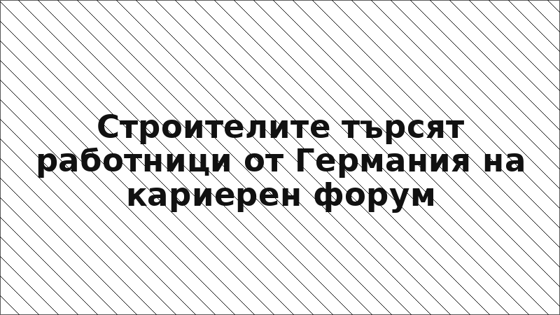 Строителите търсят работници от Германия на кариерен форум