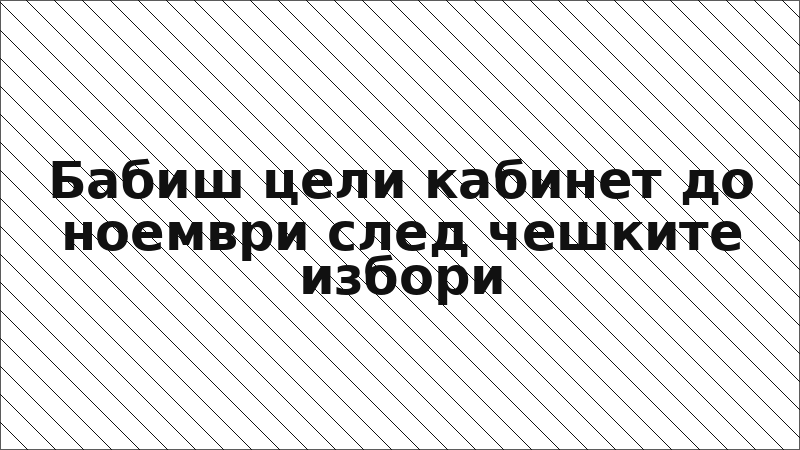 Бабиш цели кабинет до ноември след чешките избори