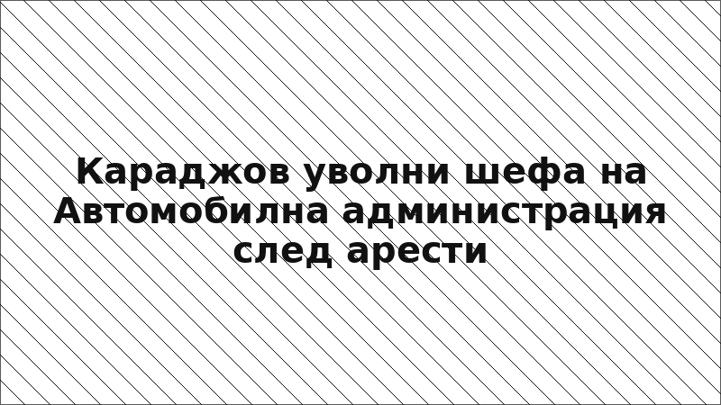 Караджов уволни шефа на Автомобилна администрация след арести