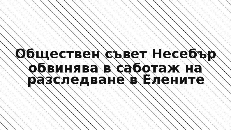 Обществен съвет Несебър обвинява в саботаж на разследване в Елените
