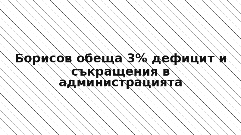 Борисов обеща 3% дефицит и съкращения в администрацията