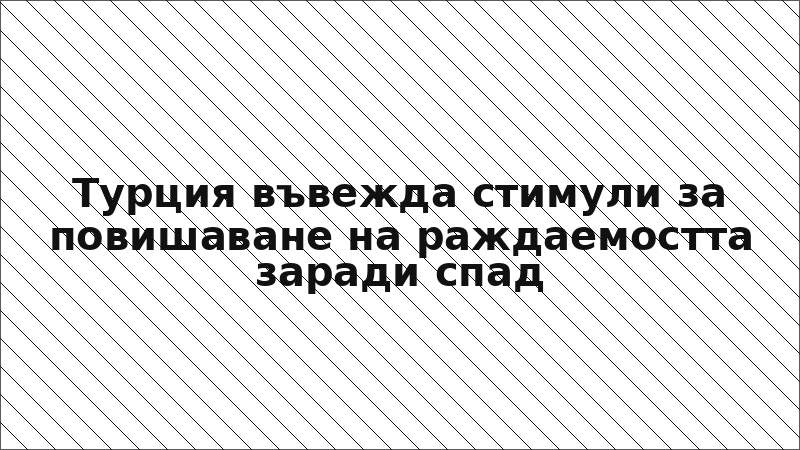 Турция въвежда стимули за повишаване на раждаемостта заради спад