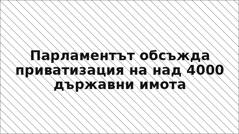 Парламентът обсъжда приватизация на над 4000 държавни имота