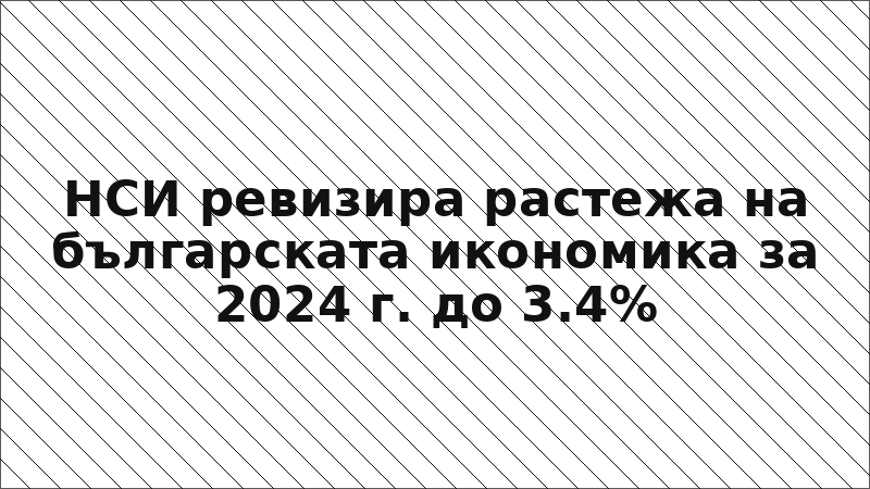 НСИ ревизира растежа на българската икономика за 2024 г. до 3.4%
