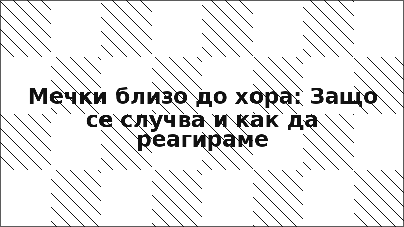 Мечки близо до хора: Защо се случва и как да реагираме