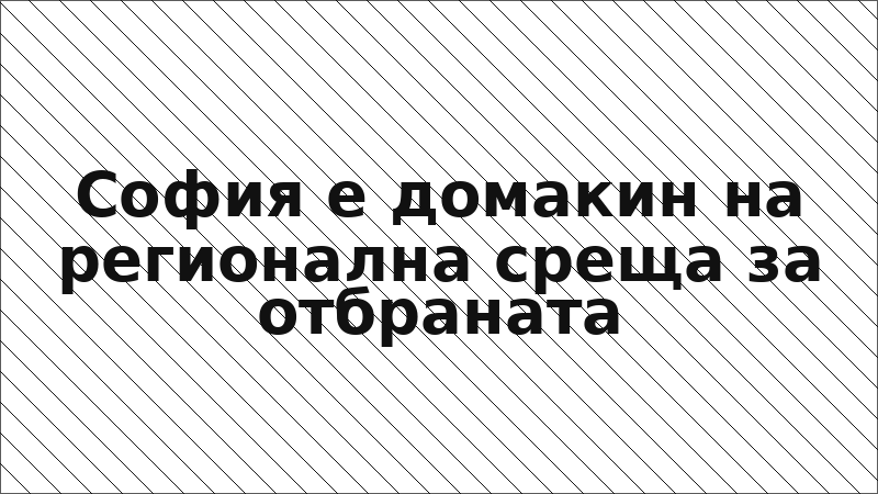 София е домакин на регионална среща за отбраната