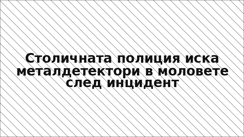 Столичната полиция иска металдетектори в моловете след инцидент
