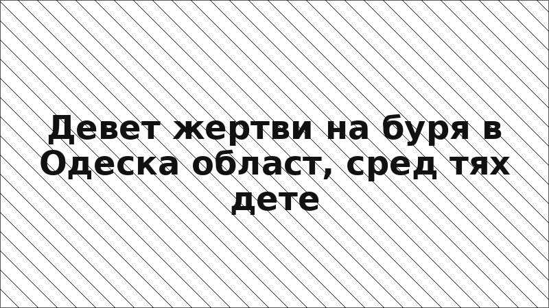 Девет жертви на буря в Одеска област, сред тях дете