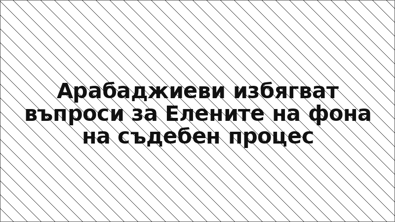Арабаджиеви избягват въпроси за Елените на фона на съдебен процес