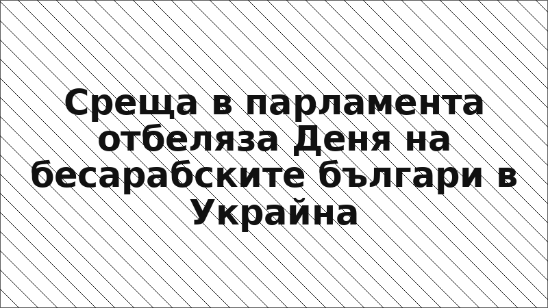 Среща в парламента отбеляза Деня на бесарабските българи в Украйна