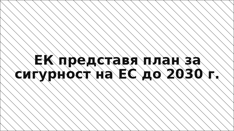 ЕК представя план за сигурност на ЕС до 2030 г.