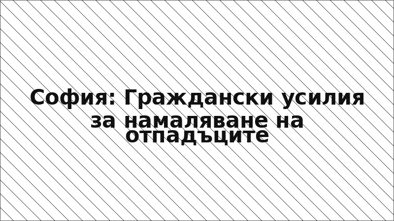 София: Граждански усилия за намаляване на отпадъците