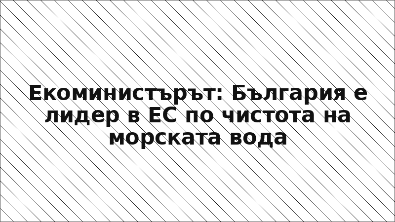 Екоминистърът: България е лидер в ЕС по чистота на морската вода