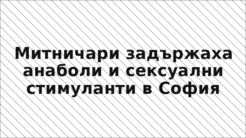Митничари задържаха анаболи и сексуални стимуланти в София