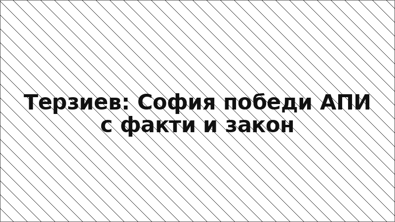 Терзиев: София победи АПИ с факти и закон