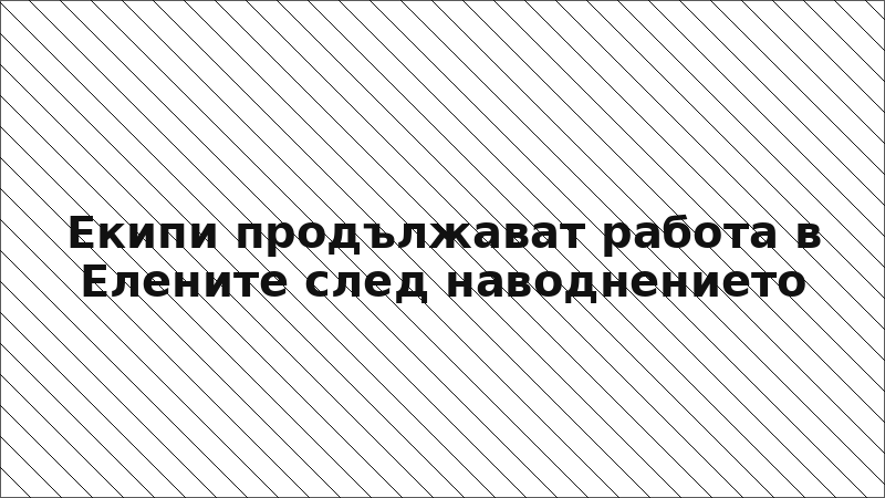 Екипи продължават работа в Елените след наводнението