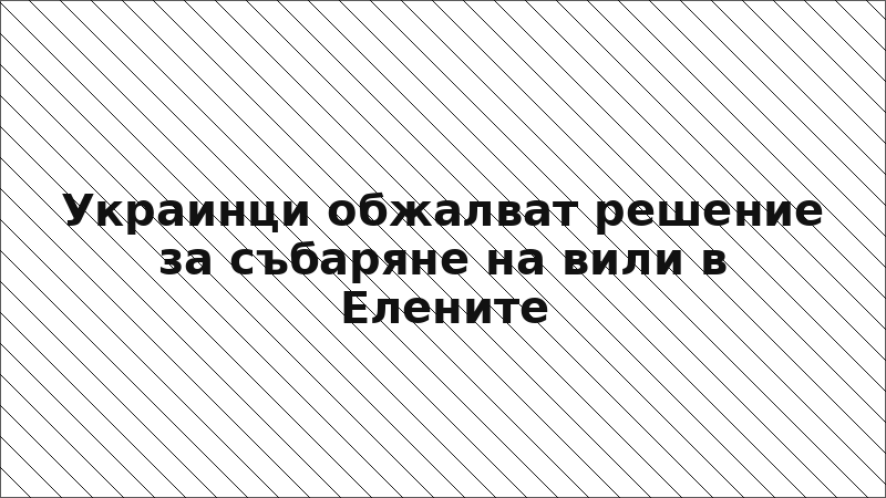 Украинци обжалват решение за събаряне на вили в Елените