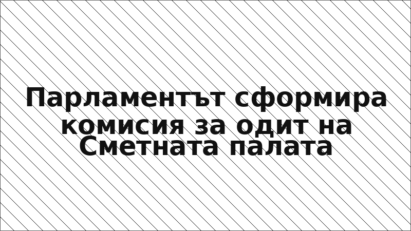Парламентът сформира комисия за одит на Сметната палата
