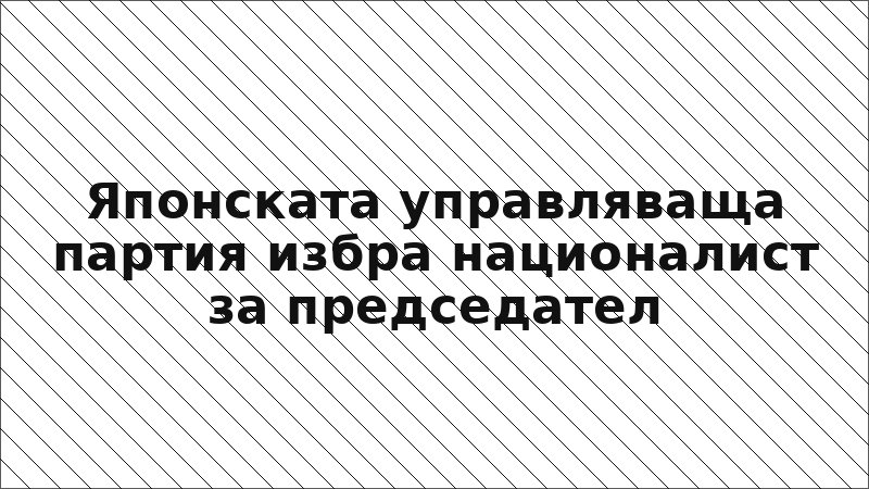 Японската управляваща партия избра националист за председател