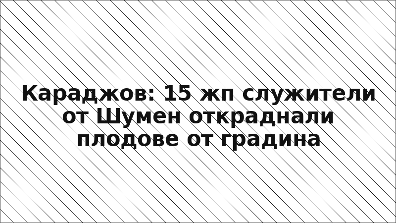 Караджов: 15 жп служители от Шумен откраднали плодове от градина