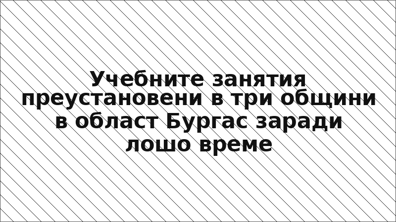 Учебните занятия преустановени в три общини в област Бургас заради лошо време