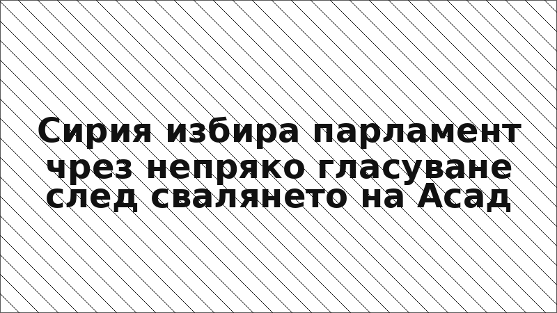 Сирия избира парламент чрез непряко гласуване след свалянето на Асад