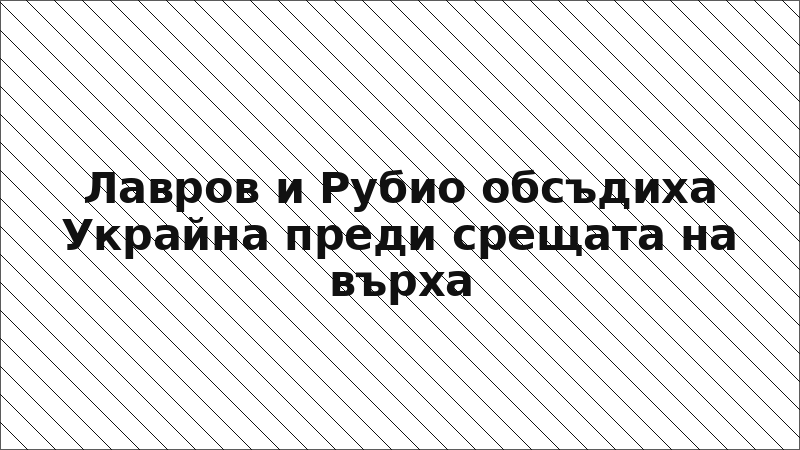 Лавров и Рубио обсъдиха Украйна преди срещата на върха