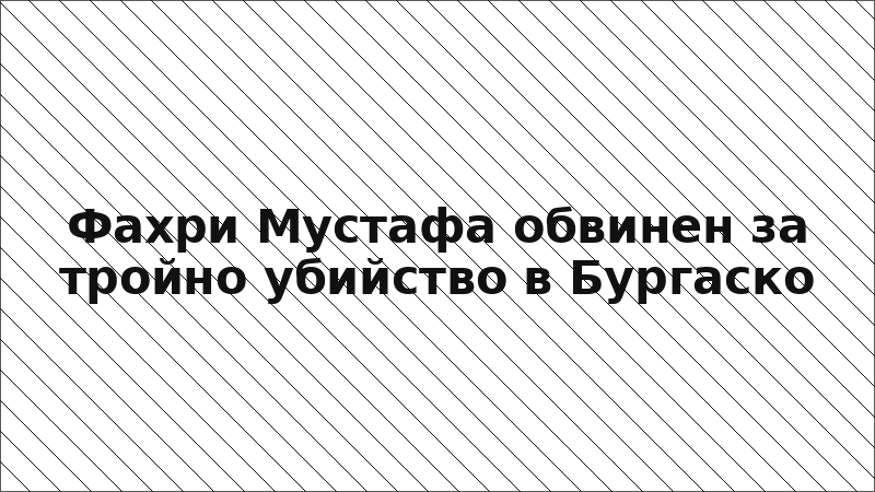 Фахри Мустафа обвинен за тройно убийство в Бургаско