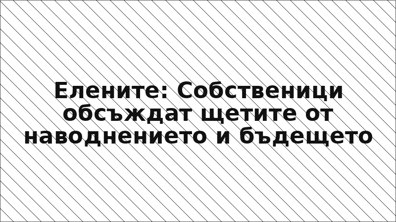 Елените: Собственици обсъждат щетите от наводнението и бъдещето