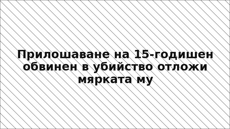 Прилошаване на 15-годишен обвинен в убийство отложи мярката му