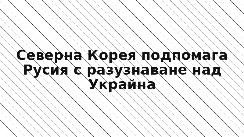 Северна Корея подпомага Русия с разузнаване над Украйна