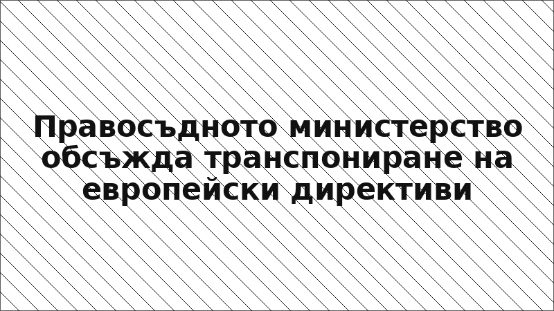 Правосъдното министерство обсъжда транспониране на европейски директиви