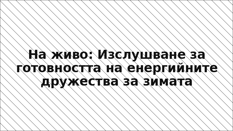 На живо: Изслушване за готовността на енергийните дружества за зимата