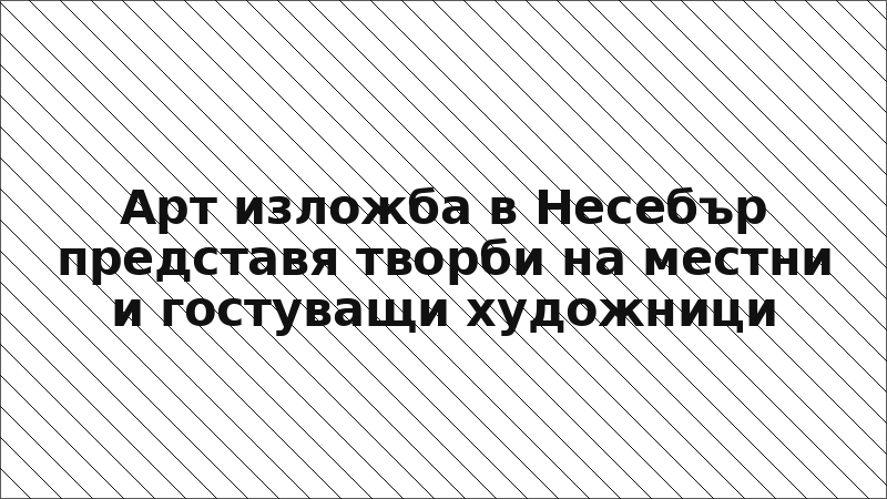Арт изложба в Несебър представя творби на местни и гостуващи художници