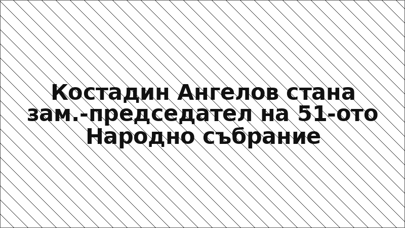 Костадин Ангелов стана зам.-председател на 51-ото Народно събрание