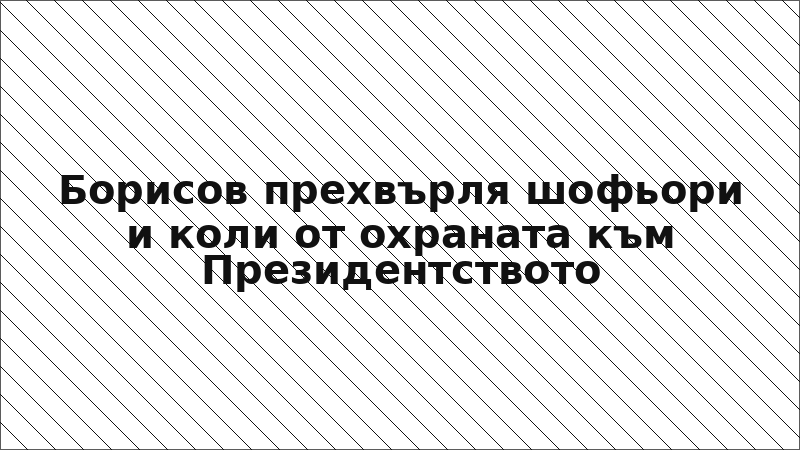 Борисов прехвърля шофьори и коли от охраната към Президентството