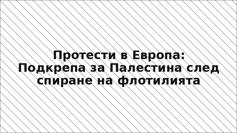 Протести в Европа: Подкрепа за Палестина след спиране на флотилията