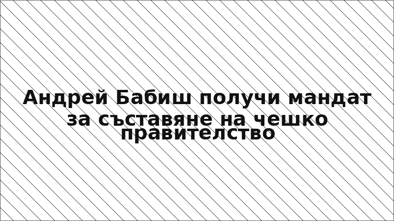 Андрей Бабиш получи мандат за съставяне на чешко правителство