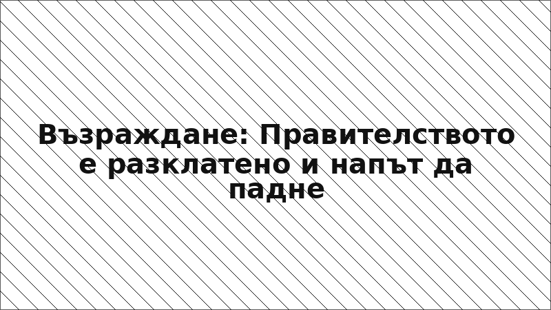 Възраждане: Правителството е разклатено и напът да падне
