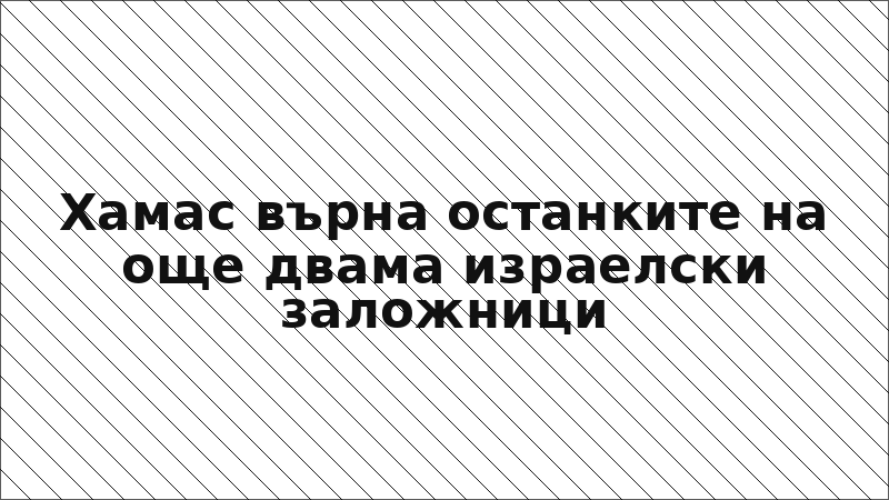 Хамас върна останките на още двама израелски заложници
