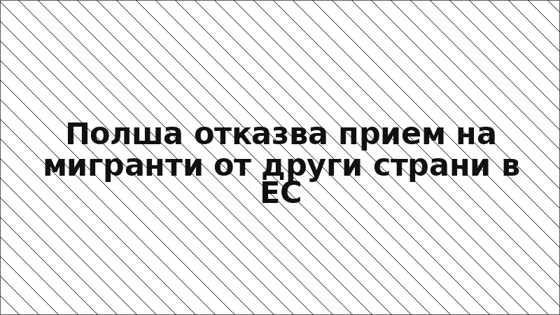 Полша отказва прием на мигранти от други страни в ЕС