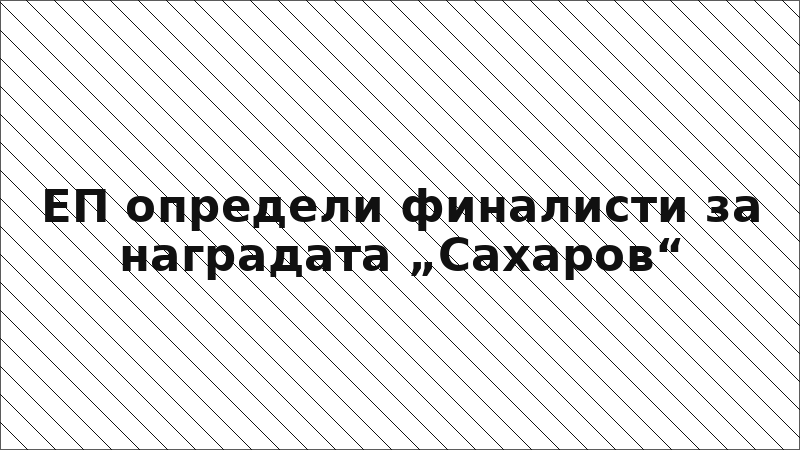 ЕП определи финалисти за наградата „Сахаров“