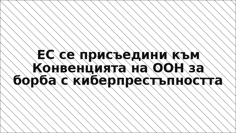 ЕС се присъедини към Конвенцията на ООН за борба с киберпрестъпността