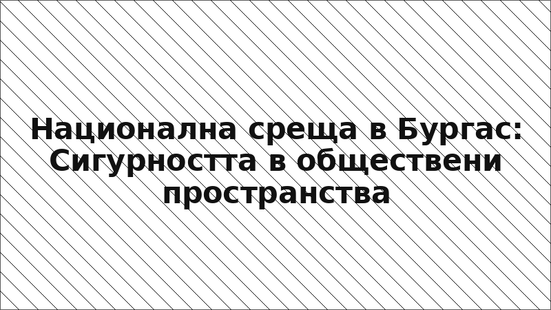 Национална среща в Бургас: Сигурността в обществени пространства
