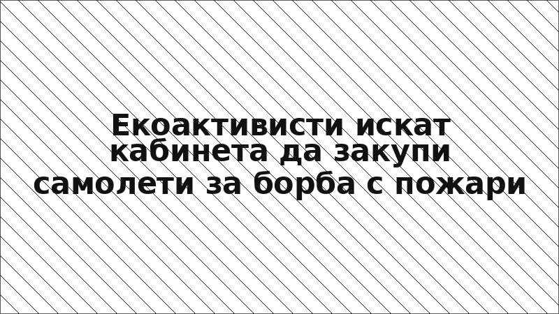 Екоактивисти искат кабинета да закупи самолети за борба с пожари