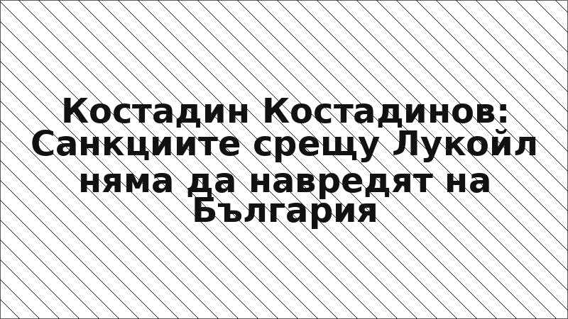 Костадин Костадинов: Санкциите срещу Лукойл няма да навредят на България